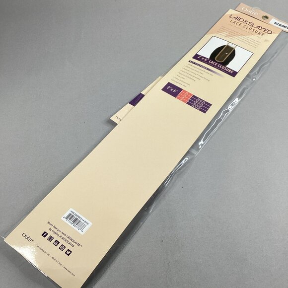 14” Straight Platinum Blonde Melted Lace Closure Unprocessed Human Hair 2” x 6” - Picture 5 of 5